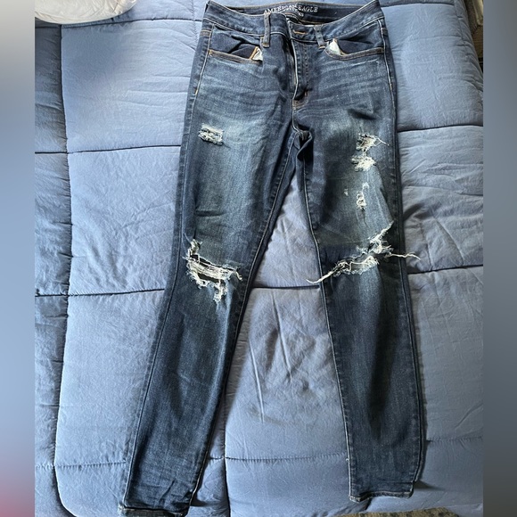 American Eagle Outfitters Denim - AE High Rise Destructed Jegging